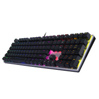 达尔优(dare-u)108键机械幻彩版 RGB茶轴 有线台式机笔记本电脑办公 吃鸡游戏键盘 背光机械键盘