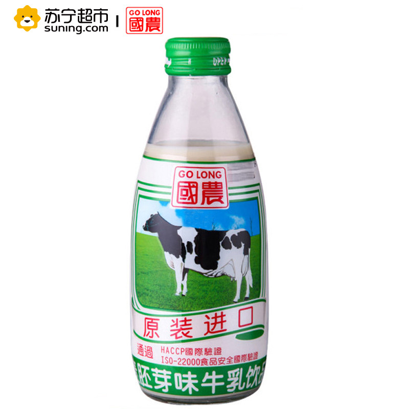 国农 麦胚芽味牛乳饮品 240ml*6瓶 中国台湾地区进口饮料