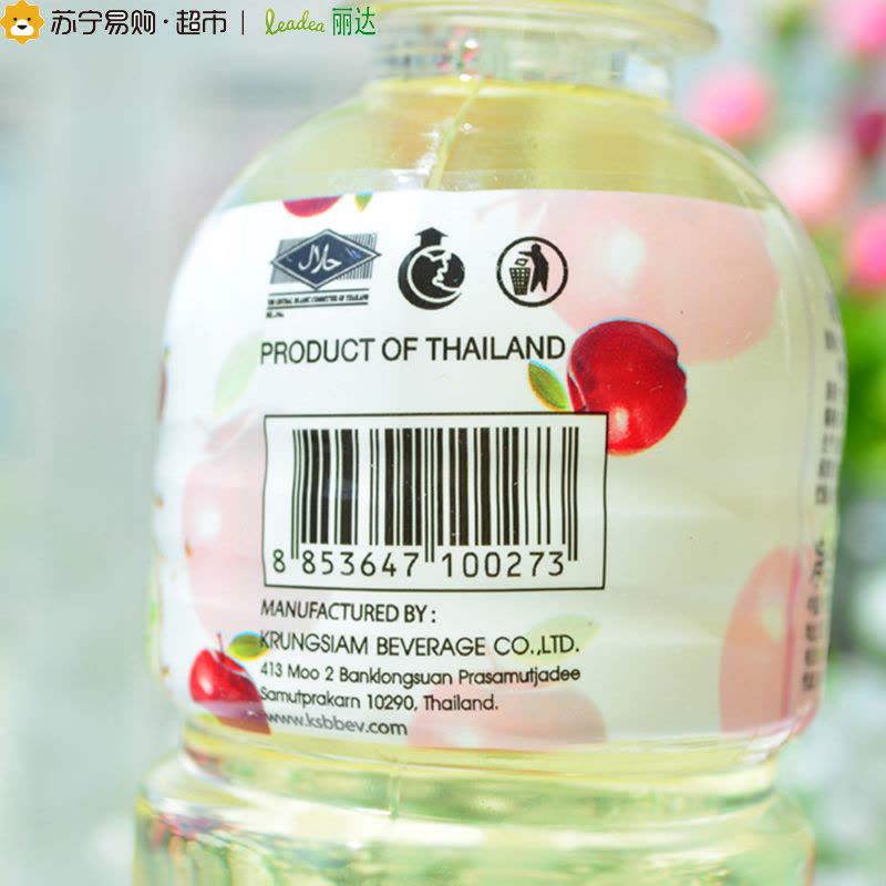 泰国进口 leadea丽达椰果苹果汁 320ml*8图片