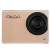 OKAA 运动相机 4K高清数码触屏运动摄像机TF卡存储 1600万像素wifi航拍潜水防水DV 玫瑰金 不带内存卡