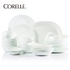 康宁(CORELLE)36-N 美国原装进口36件套餐具 纯白碗碟餐具套装