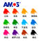 AMOS韩国进口旋转可水洗蜡笔/粉彩/水彩三合一儿童绘画工具 18色细杆塑料盒装