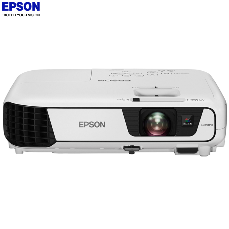 爱普生(EPSON)CB-X31 商务办公会议家用高清投影机投影仪 +100英寸电动幕布(3200流明 XGA分辨率)