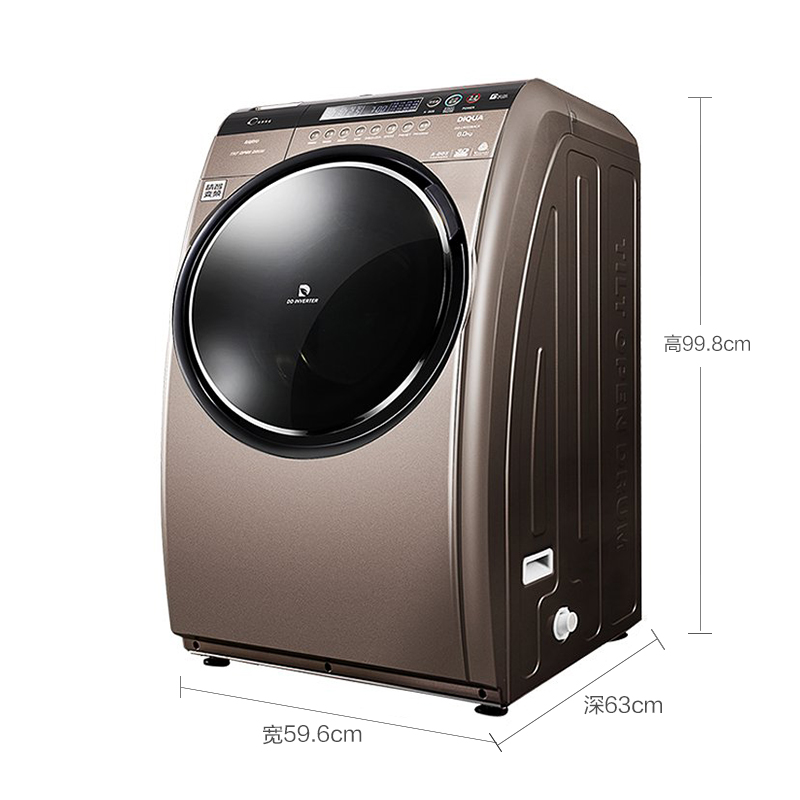 三洋(SANYO) DG-L8033BCIX 8公斤 变频空气洗wifi智能 滚筒洗衣机(惠金色)高清大图
