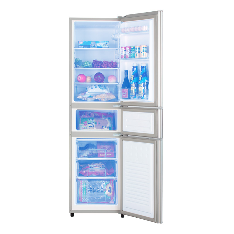 创维(SKYWORTH)BCD-182T 182升 三门冰箱 中门软冷冻 冷藏冷冻小型电冰箱(银)高清大图