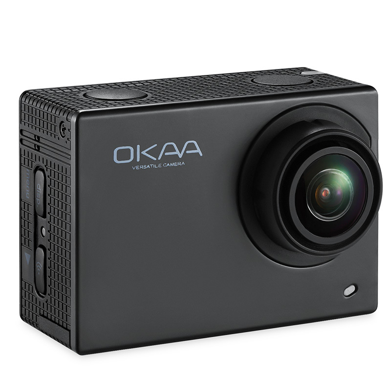 OKAA 运动相机 4K高清触屏数码防抖潜水运动摄像机 经典黑+配件包+32G内存卡