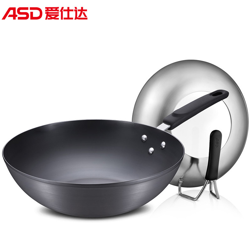 爱仕达（ASD) 30CM锈不了炒锅耐用铁炒锅电磁炉通用 WT8330ELX
