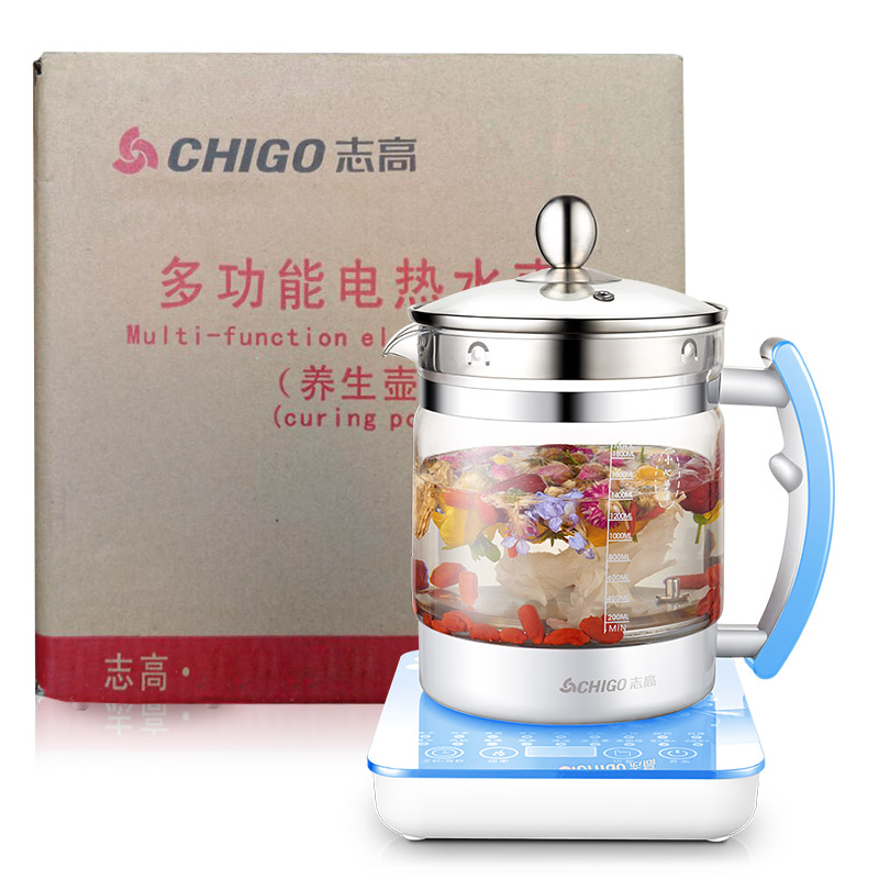 志高(CHIGO)养生壶ZG-S22L 1.8L 304不锈钢发热盘煎药壶电水壶 蓝色