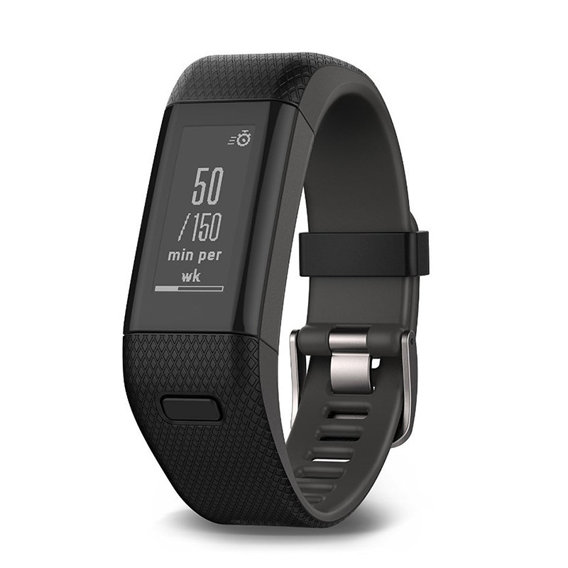 Garmin佳明vivosmart HR+GPS智能心率手环 ( 黑色 )高清大图