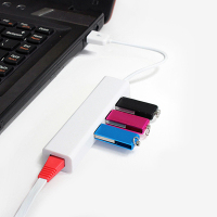 蓝盛(LENTION) USB集线器 苹果笔记本网线转换器 以太网转接器 超级本外置网卡 支持usb扩展 转换器