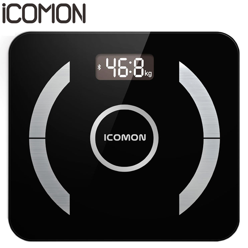 沃莱(ICOMON)苏宁智能蓝牙体脂秤 电子秤人体秤FG315LB黑色