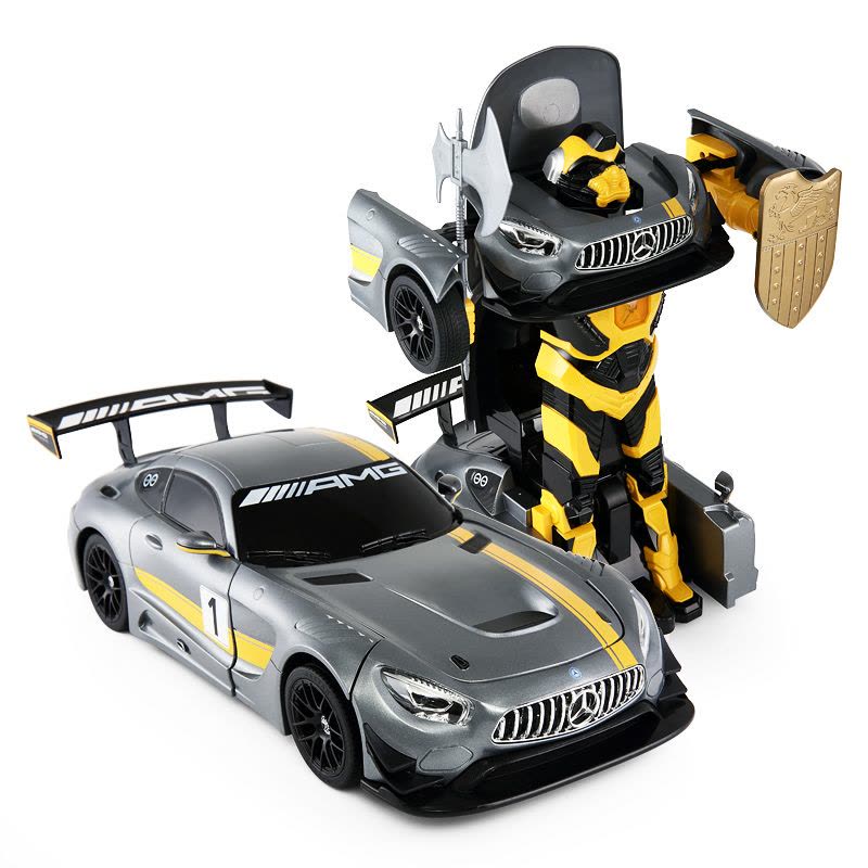 星辉(Rastar)RS战警奔驰一键遥控变形机器人变形车 儿童玩具车74800银色图片