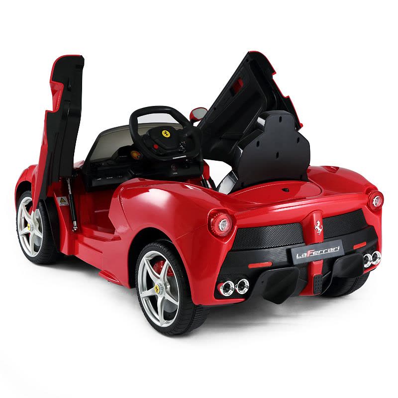 星辉(Rastar)法拉利可开门儿童电动汽车3-6岁宝宝小孩双驱动四轮童车82700红色图片