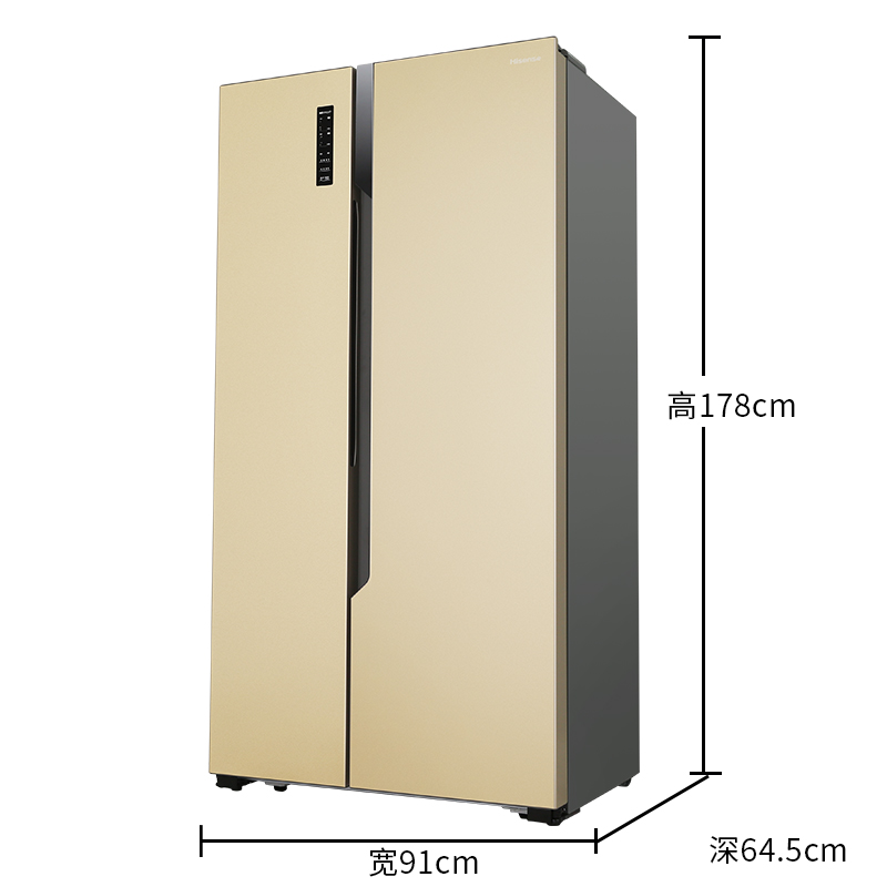 海信(Hisense)BCD-519WTVBP 519升 对开门冰箱 变频风冷无霜 纤薄机身 隐形门把手 家用(琥珀金)高清大图