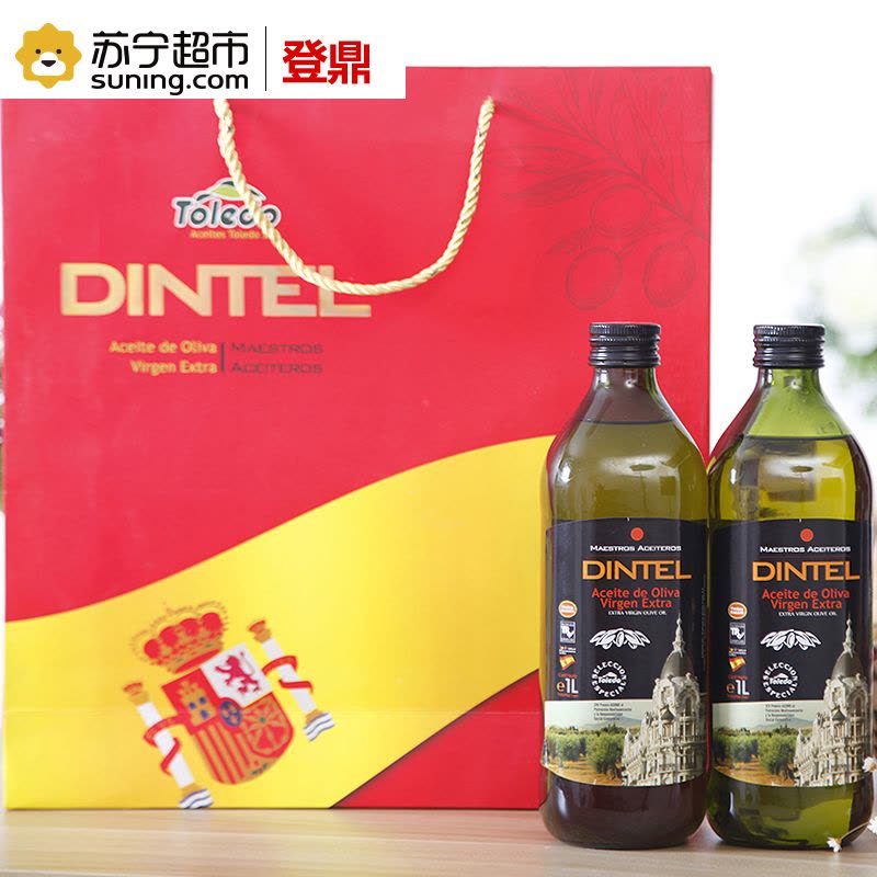 登鼎(dintel )特级初榨橄榄油礼盒 1L*2 西班牙进口 临期特价 5.28到期图片