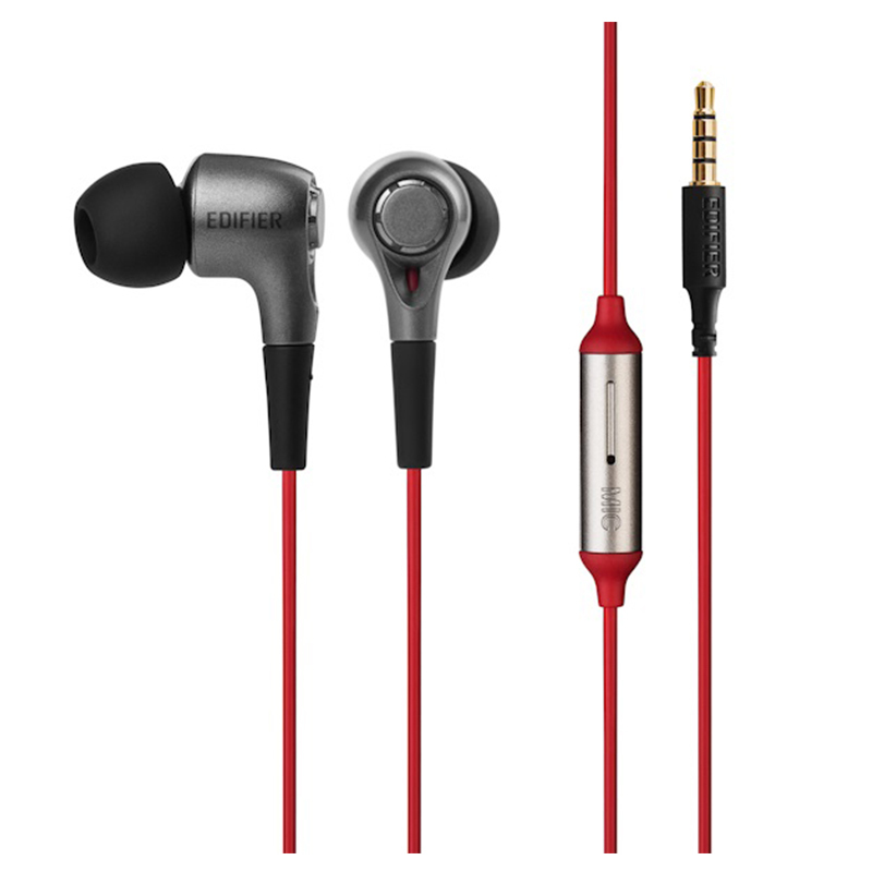 漫步者（Edifier） H230P入耳塞MP3耳机立体声音乐智能手机线控耳麦 红色