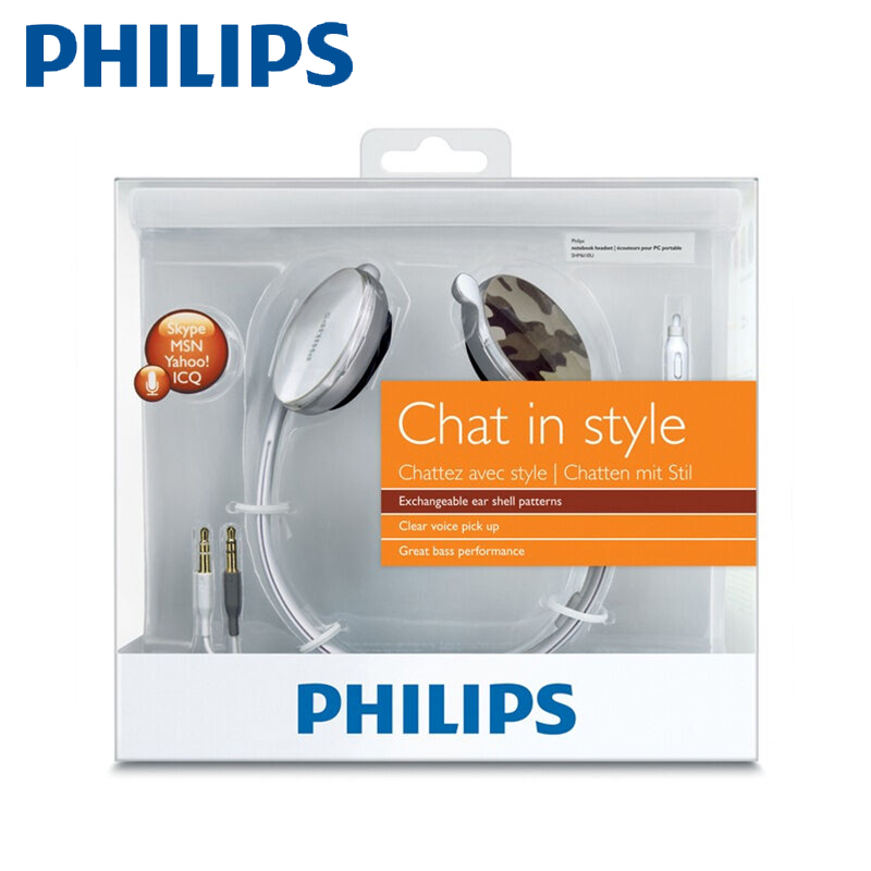 Philips/飞利浦 SHM6110U/97 头戴式耳机挂耳式耳挂式运动电脑耳麦(白色)高清大图