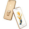 ESCASE 苹果iPhone6s手机保护壳/套 日韩风TPU全包5.5英寸软壳 电镀边框镶钻 送指环扣
