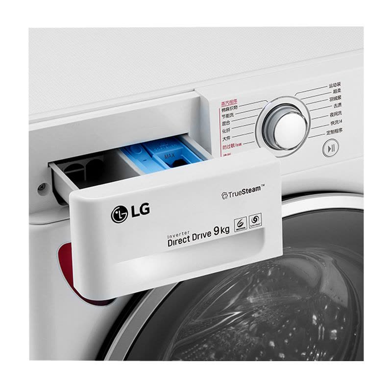 LG洗衣机WD-VH451D0S 9公斤大容量 滚筒 DD变频直驱电机 蒸汽除菌 蒸汽柔顺 蒸汽清新 速净喷淋 个性洗衣图片