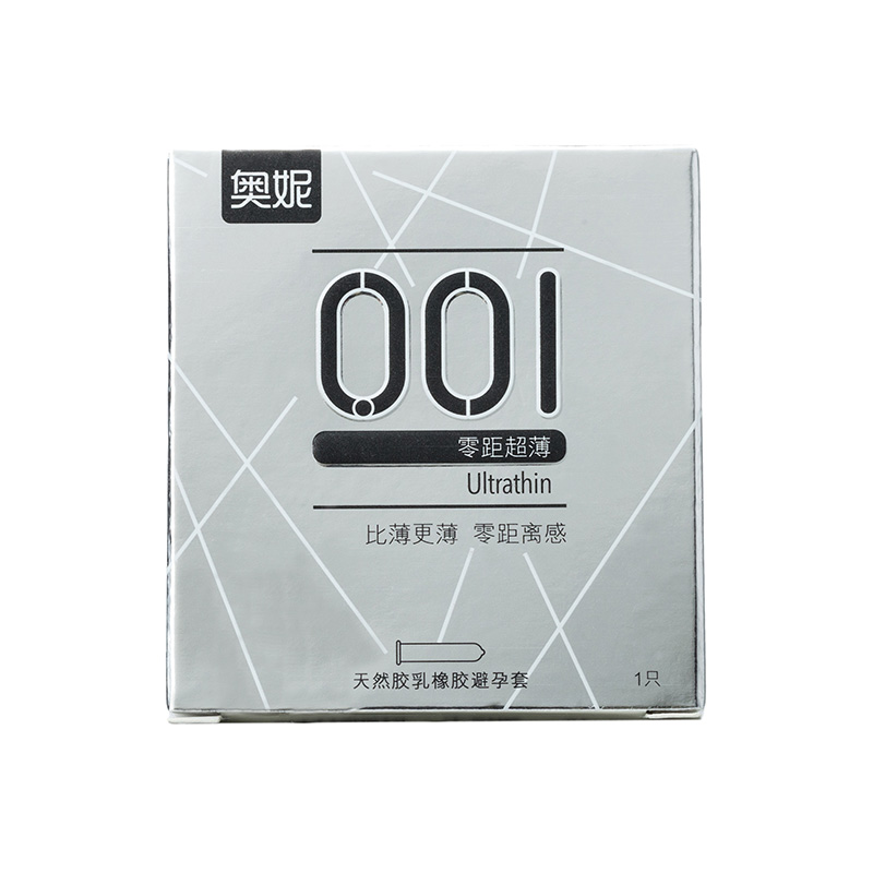 [苏宁超市]奥妮避孕套 001零距超薄 1只装 超薄安全套 超薄型高清大图