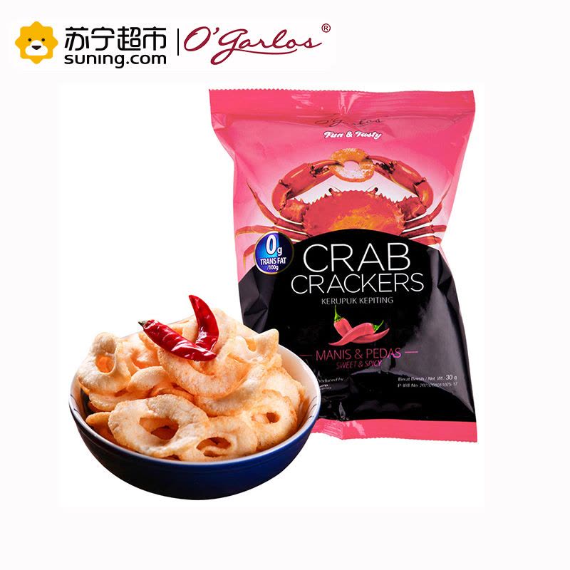 O’garlos奥嘉莱 印尼蟹片 甜辣味 30g袋 印尼进口 其他零食图片