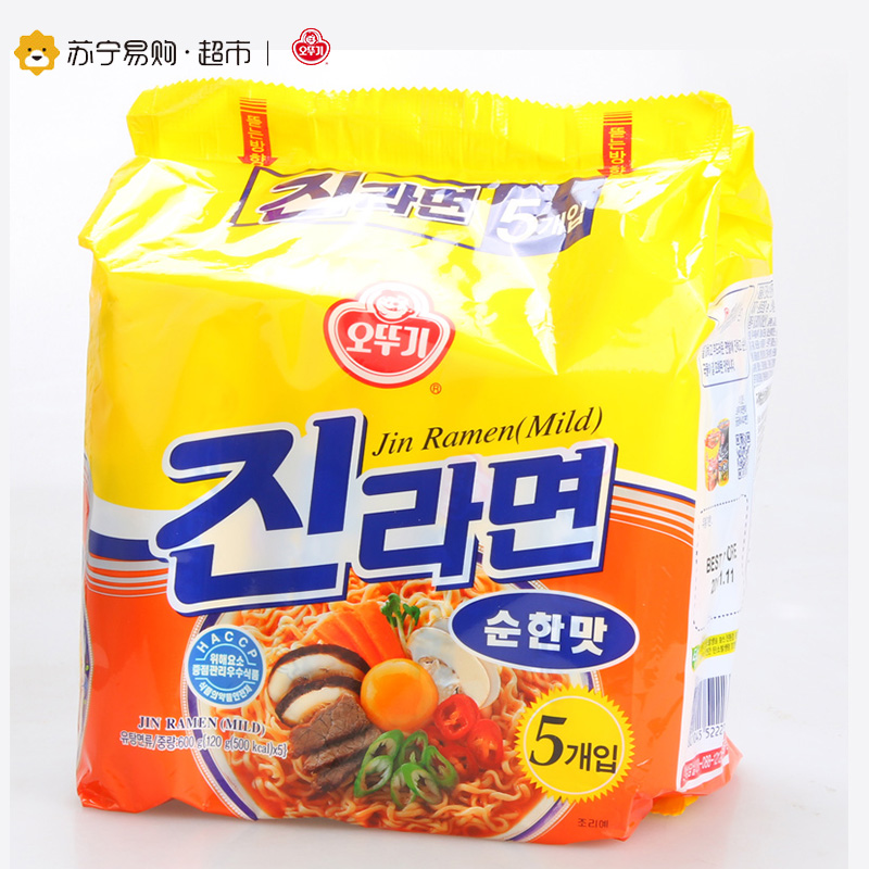 不倒翁 金拉面微辣120g*5袋 韩国进口