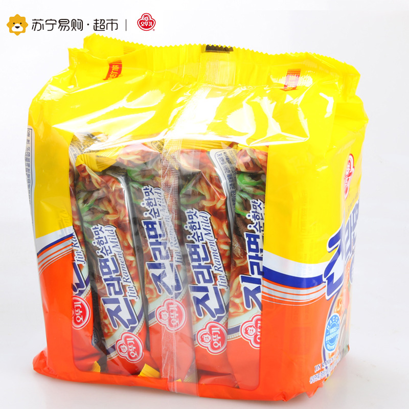 不倒翁 金拉面微辣120g*5袋 韩国进口