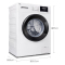 TCL洗衣机 XQG80-F12102TB 8公斤大容量变频滚筒洗衣机 不伤衣内筒 24H预约中途添衣 节能省水 家用