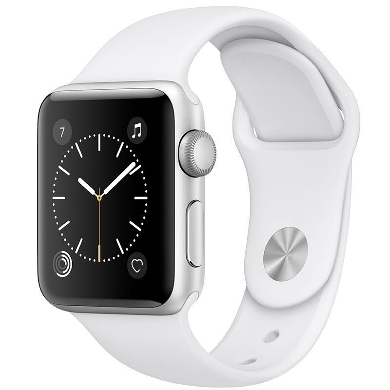 Apple苹果 Series1智能手表 42毫米 银色铝金属表壳 白色运动表带 MNNL2CH/A图片