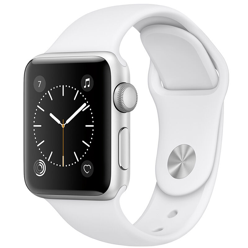 Apple苹果 Series1智能手表 42毫米 银色铝金属表壳 白色运动表带 MNNL2CH/A高清大图
