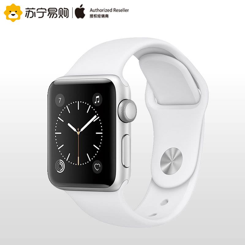 Apple watch Series1智能手表 38毫米 银色铝金属表壳 白色运动型表带 MNNG2CH/A图片