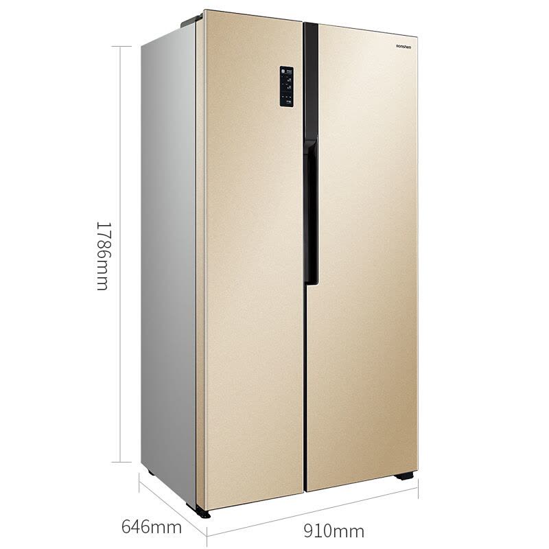 容声冰箱(Ronshen) BCD-535WSS1HP 对开门冰箱 风冷无霜 LED数显 矢量变频 55CM纤薄机身图片