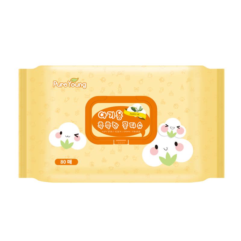 飘漾(Pureyoung)婴幼儿湿巾 80片*3包滋润带盖型图片