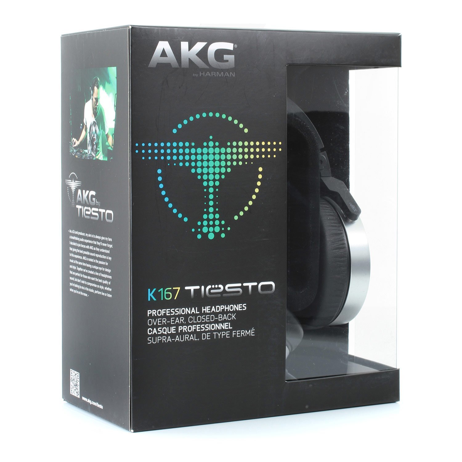 爱科技(AKG) K167 专业级便携折叠式头戴DJ耳机 黑色高清大图