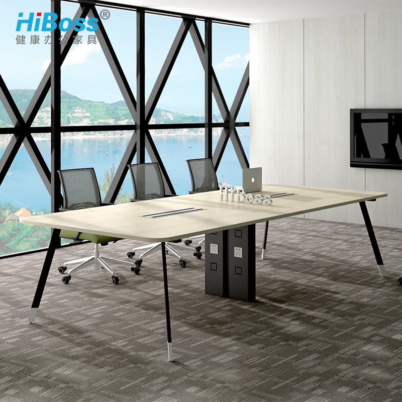 HiBoss 办公家具板式会议桌长条桌多功能会议室开会桌图片