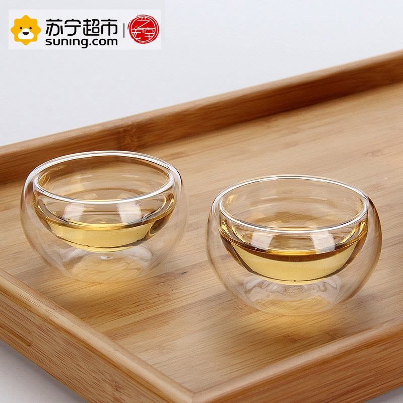 艺宏堂茶具飘逸杯 艺宏堂 耐高温玻璃茶具花茶壶D4-750ml配4个双层杯图片