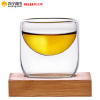 物生物(RELEA)品茗杯 耐热玻璃杯 创意双层花茶杯 透明功夫杯茶具