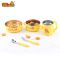 贝瓦儿童用品动漫形象餐具1-3岁不锈钢金属勺子叉子组合套装(黄色)