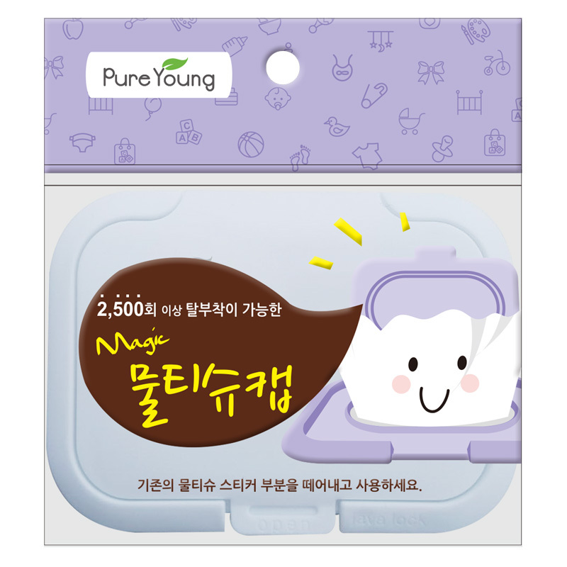 飘漾(Pureyoung)可循环用魔术湿巾盖 重复粘贴2500次 白色(韩国原装进口)