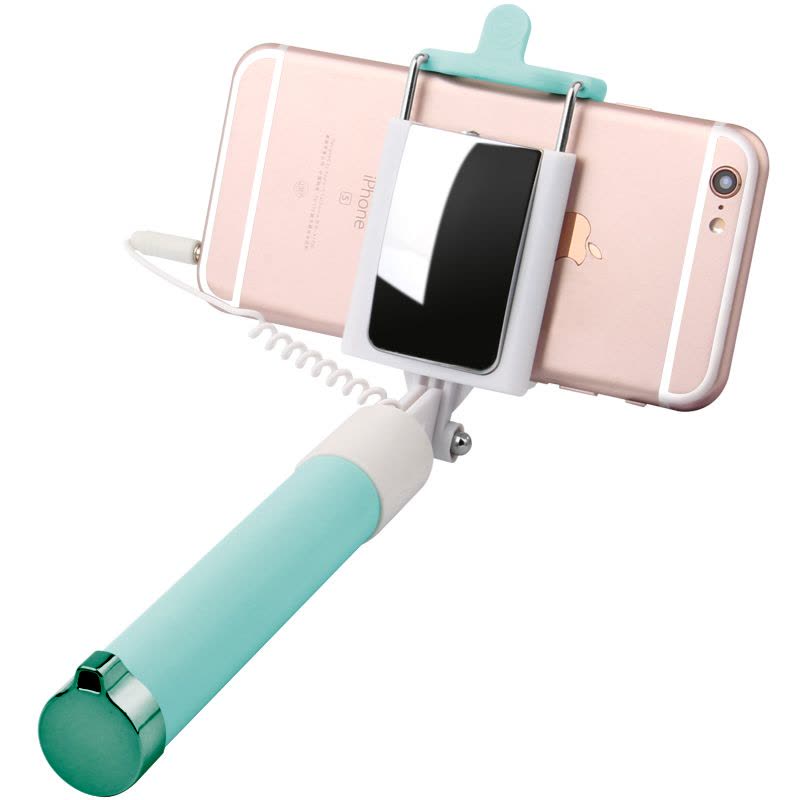 美逸(MEIYI) MY-S8 草绿色 镜面线控自拍杆 自拍神器 适用于苹果 三星 华为等 兼容iOS及安卓系统图片