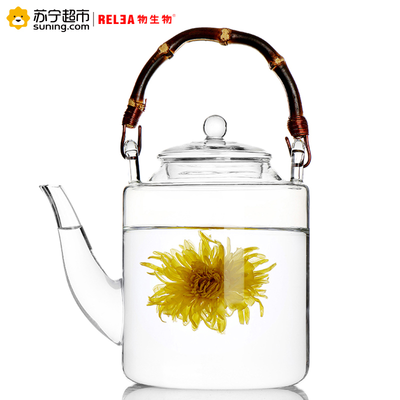 物生物(RELEA)外婆壶茶具套装 创意冷水壶 大耐热玻璃泡茶壶水壶凉水壶