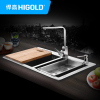 HIGOLD/悍高 水槽 双槽304不锈钢水槽套餐 洗菜盆加厚手工水槽