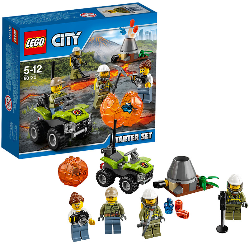 LEGO乐高CityVolcanoExplorers城市系列-火山入门套装 60120 6-14岁塑料玩具50-100块