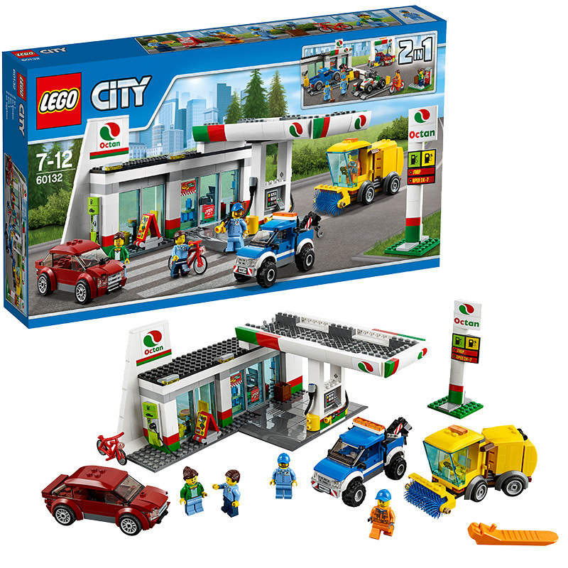 LEGO乐高 City Town -城市系列 -加油站 60132 塑料玩具 200块以上 6-14岁