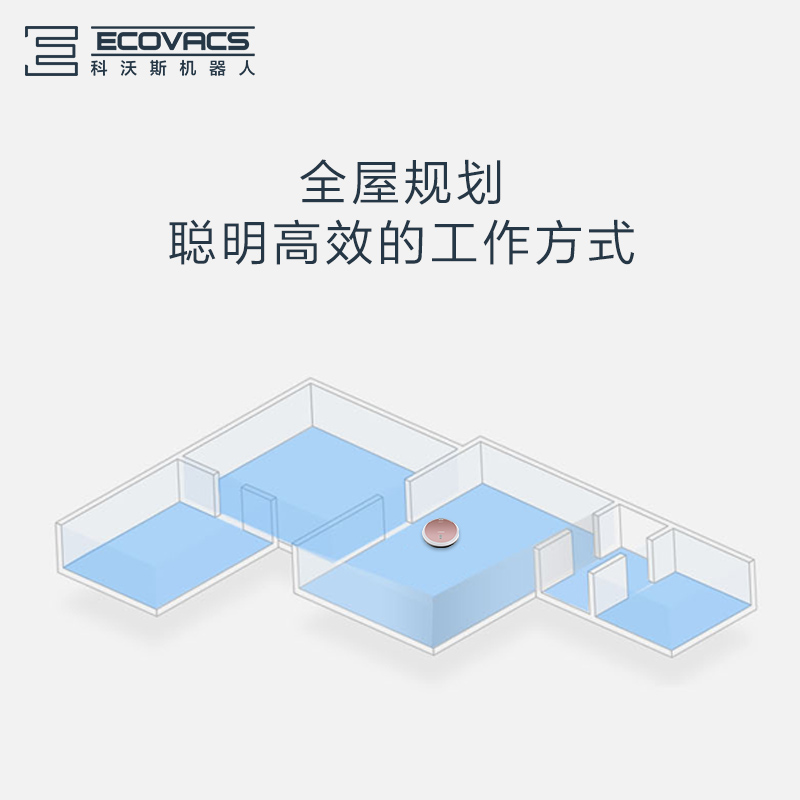 科沃斯(Ecovacs)地宝扫地机器人琳琅(DG801) 千帕吸力 弓字形清扫 纤薄机身 家用吸尘器