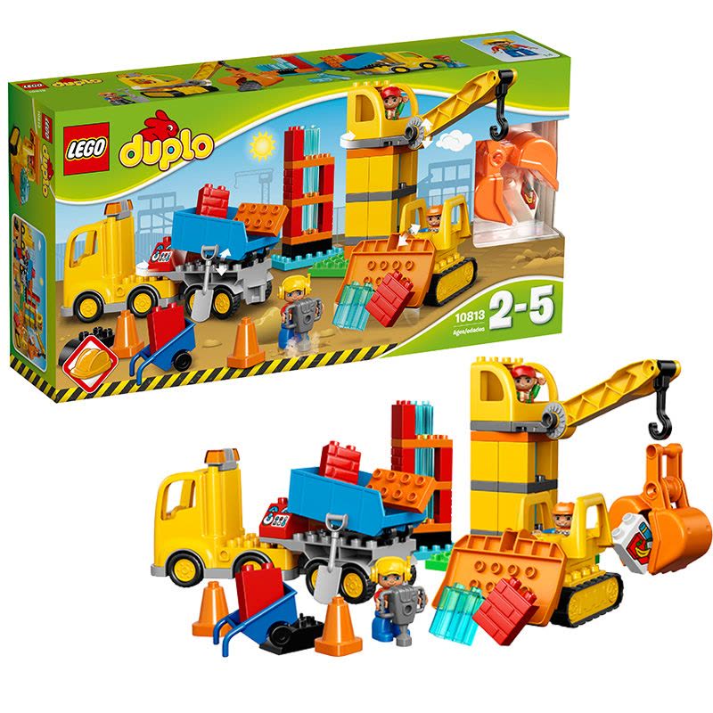 LEGO乐高 DUPLO Town -得宝系列 -大型建筑工地LEGC10813 塑料玩具 50-100块 1-3岁图片