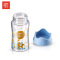 尚恩(saryne)婴儿宽口径玻璃带胶套防摔奶瓶 晶钻带吸管手柄奶瓶SN-CF020-240ML