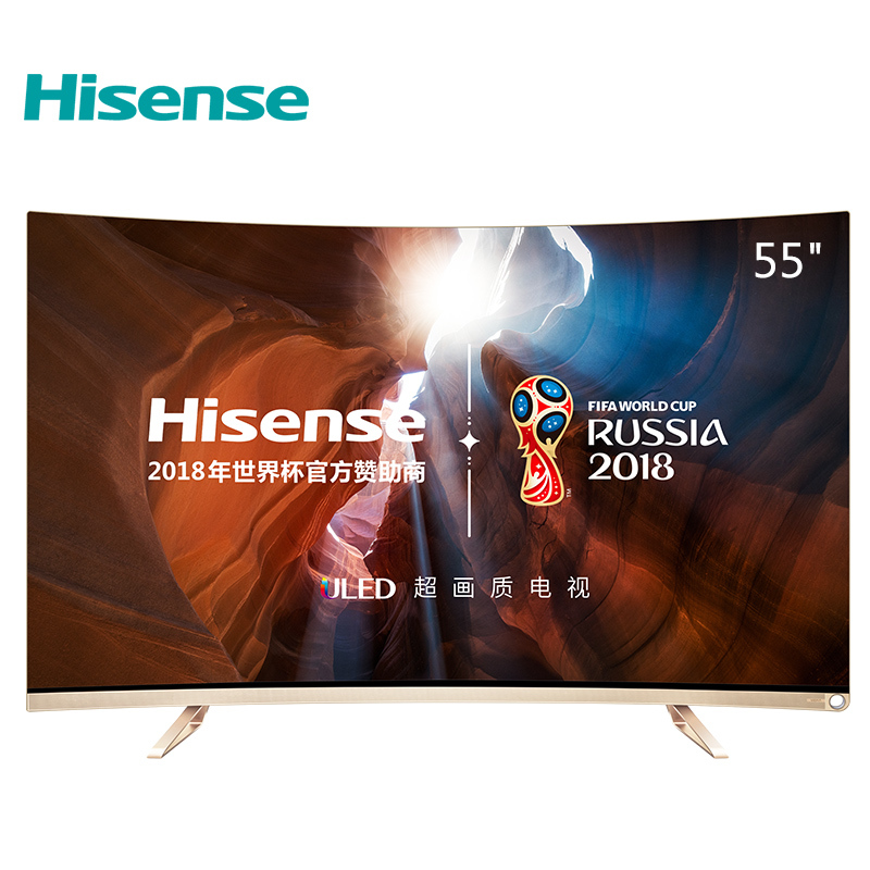 海信VIDAA(Hisense)LED55V1UCZ 55英寸ULED超画质金属超薄曲面4K HDR 大内存智能液晶电视