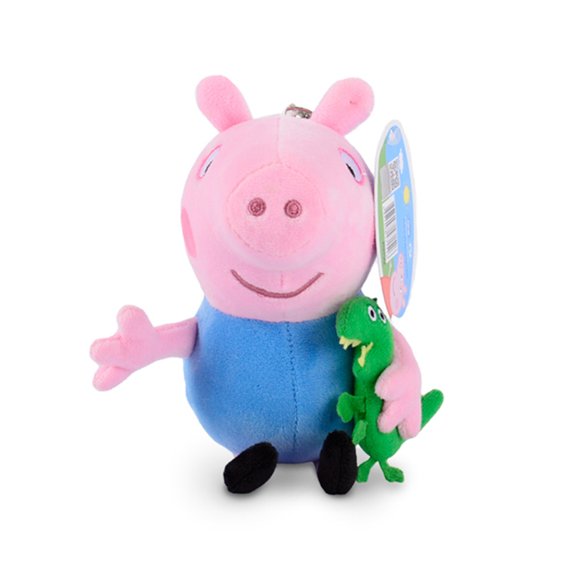小猪佩奇Peppa Pig毛绒玩具-乔治抱恐龙 30cm高清大图