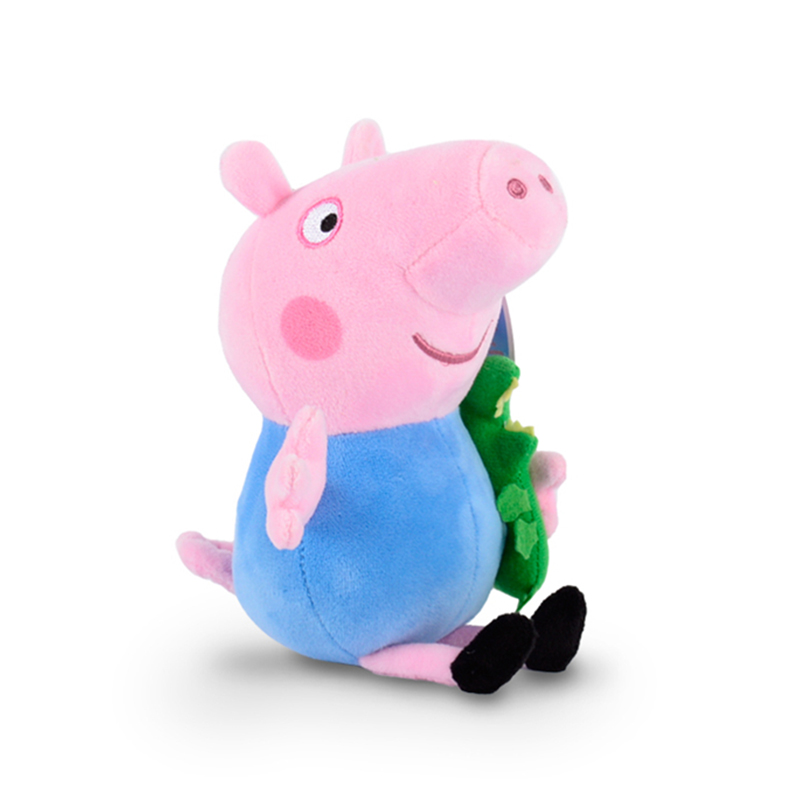 小猪佩奇Peppa Pig毛绒玩具-乔治抱恐龙 30cm高清大图